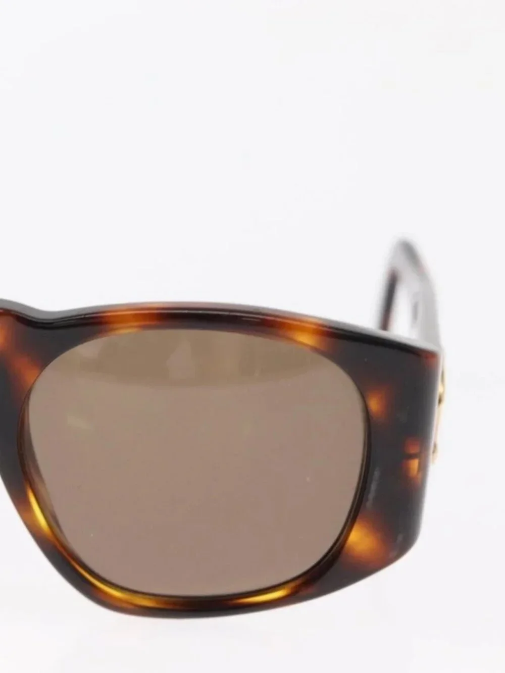 CHANEL Sunglasses Plastic Brown CC Auth 153000